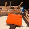 Hermes kelly20 chevre 19cm93 /Orange Gold Hardware  Full Handmade kellymini-035
