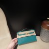 ostrich kelly pochette  U4/Vert Vertigo  