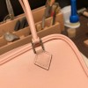 Hermès Plume 21 Evercolor P1/Rose Eglantine Silver Hardware Plume-013 Fully Hand-Stitched
